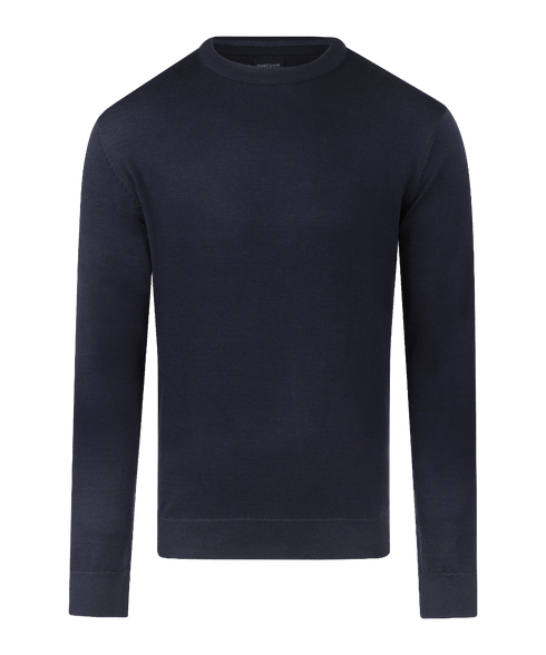 Navy pullover met crewneck