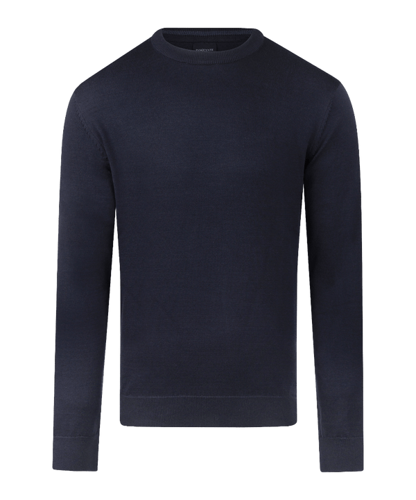 Navy pullover met crewneck