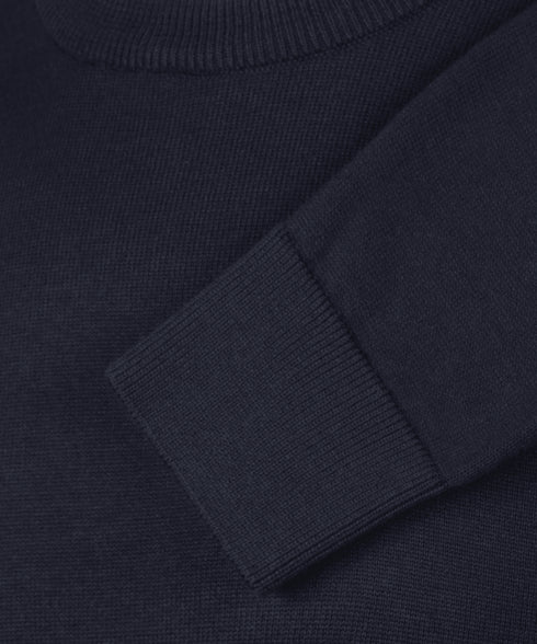 Navy pullover met crewneck