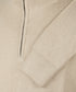 Beige half-zip met geribde boorden