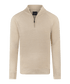 Beige half-zip met structuur