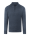 Indigo half-zip met structuur