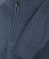 Indigo half-zip met structuur