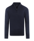 Navy half-zip met structuur