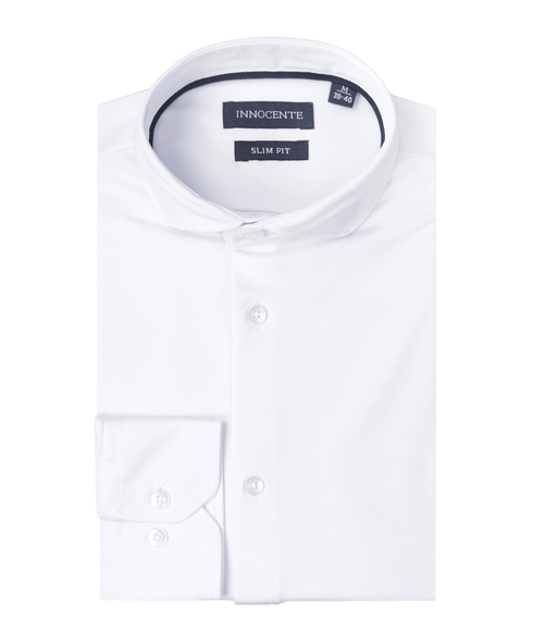 Wit Japanese knitted shirt van Innocente
