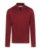 Bordeauxrode half-zip met geribde boorden