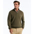 Olive halflange zip van lamswol
