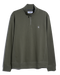 Olive sweater met 1/4 zip