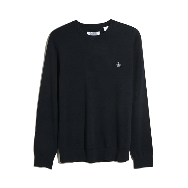 Sticker Pete Crew Neck Sweater Navy