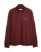 Brique sweater met 1/4 zip