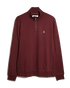 Brique sweater met 1/4 zip
