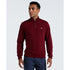Brique sweater met 1/4 zip