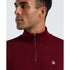 Brique sweater met 1/4 zip