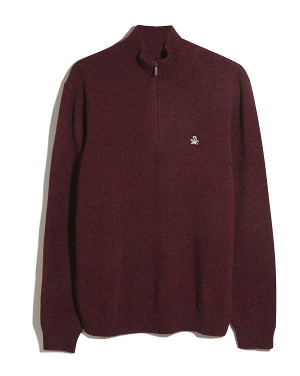 Brique halflange zip van lamswol