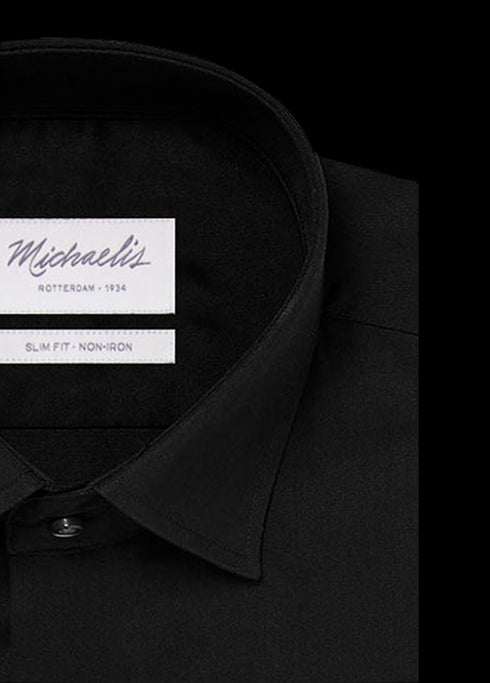 Uni zwart shirt (Extra lange mouwen)