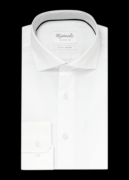 Uni Witte Oxford katoenen overhemd