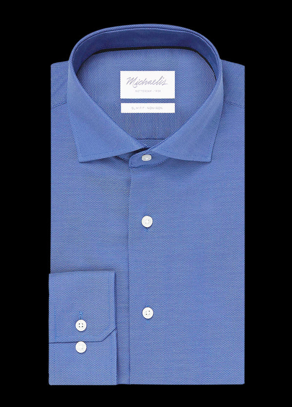 Uni Royal Blue Oxford katoenen overhemd