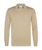 Zandkleurige polo met lange mouw