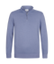 Hemelblauwe pullover met halflange rits
