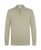 Groenbeige pullover met halflange rits