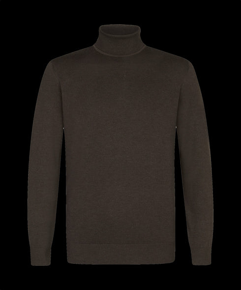 Chocoladebruine geribde coltrui