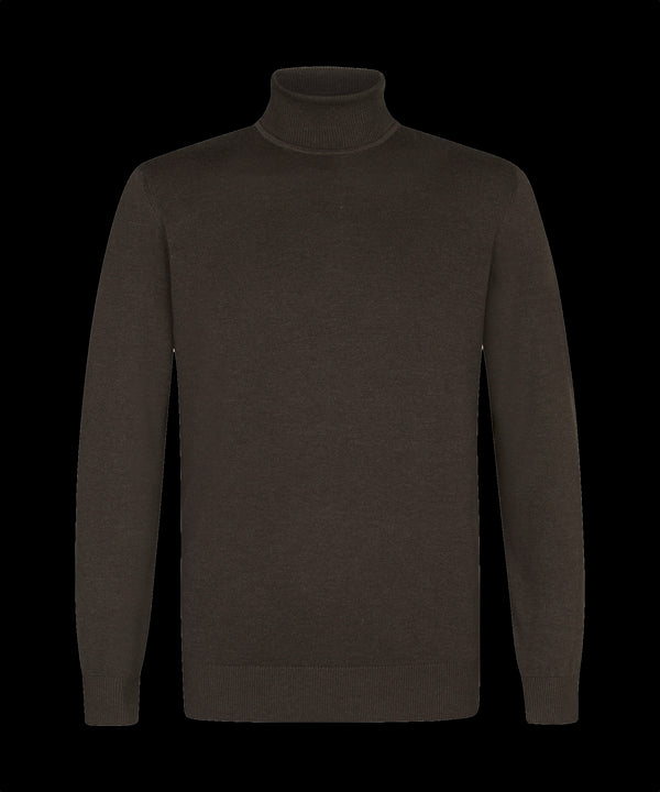 Chocoladebruine geribde coltrui