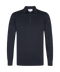 Middennachtblauwe polo met lange mouwen