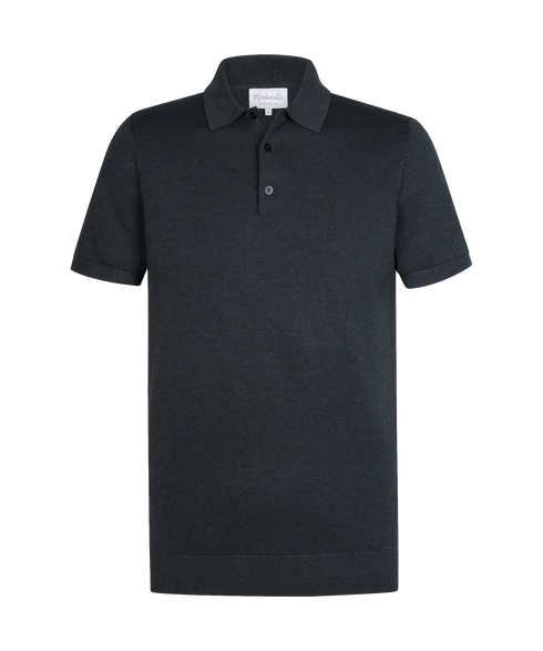 Nachtzwarte polo met korte mouw