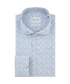 Blauw overhemd met bloemenpatroon