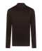 Donkerbruine pullover met crewneck