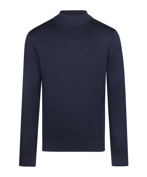 Navy pullover met crewneck