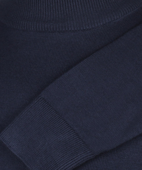 Navy pullover met crewneck