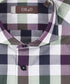 Royal poplin overhemd met paarsgroene ruit