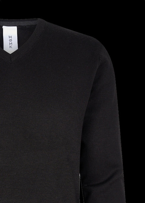 Zwarte pullover met V-hals