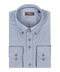 Denimblauw royal oxford overhemd met button-down