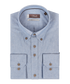 Denimblauw royal oxford overhemd met button-down