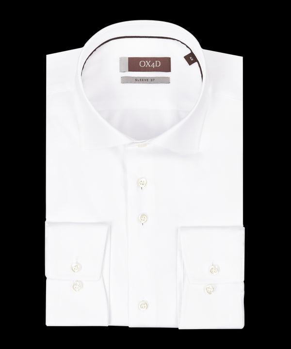 Wit royal twill overhemd (Extra lange mouwen)