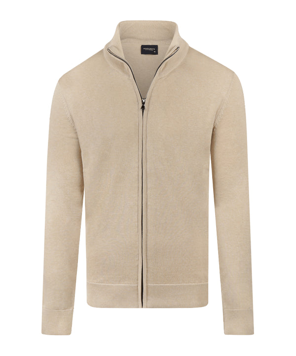 Beige vest met zipper