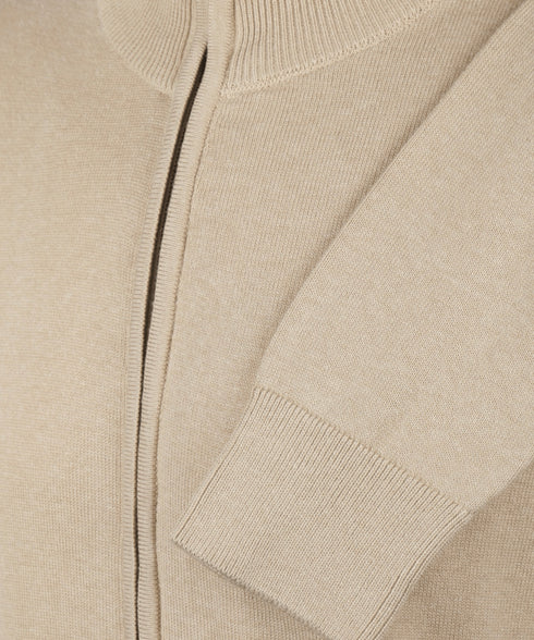 Beige vest met zipper