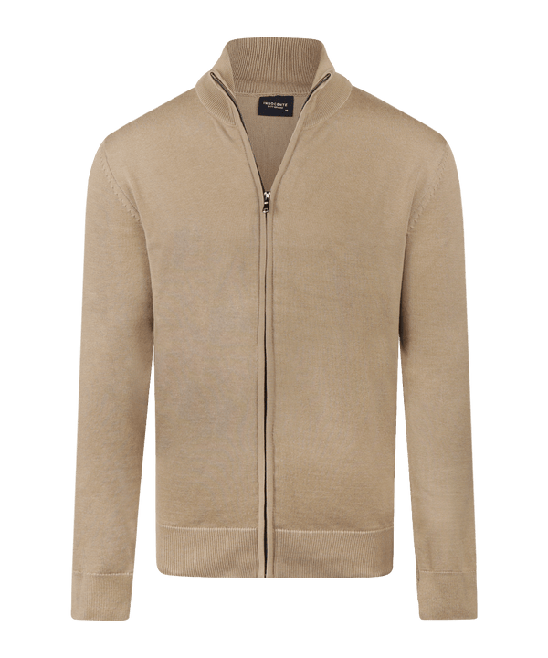 Taupe vest met zipper