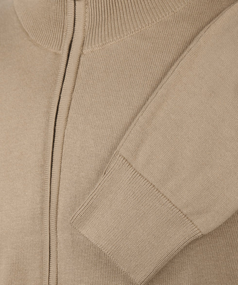Taupe vest met zipper