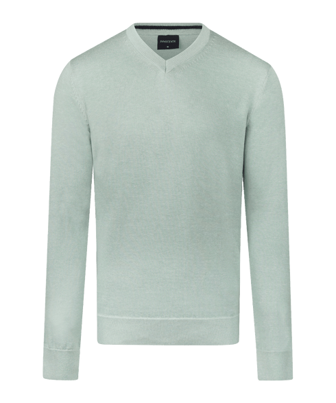 Mintgroene pullover met V-neck