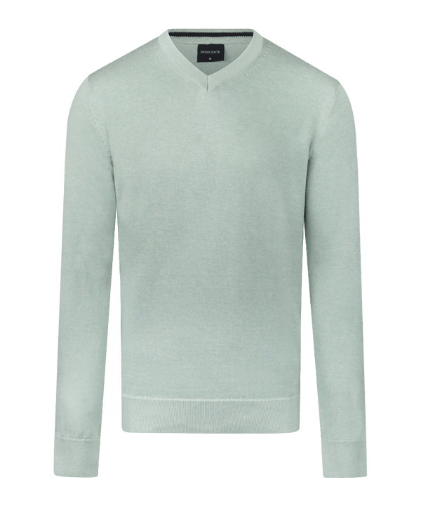 Mintgroene pullover met V-neck