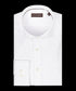 Wit pinpoint oxford overhemd met wide spread kraag